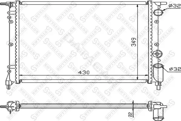 Радиатор охлаждения STELLOX 10-25106-SX