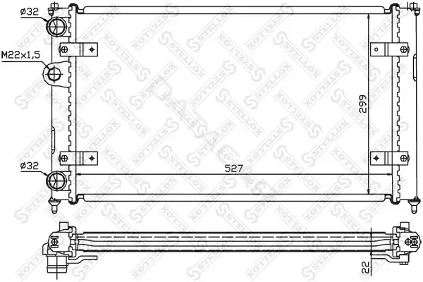 Радиатор охлаждения STELLOX 10-25108-SX