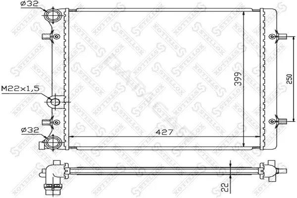 Радиатор охлаждения STELLOX 10-25109-SX