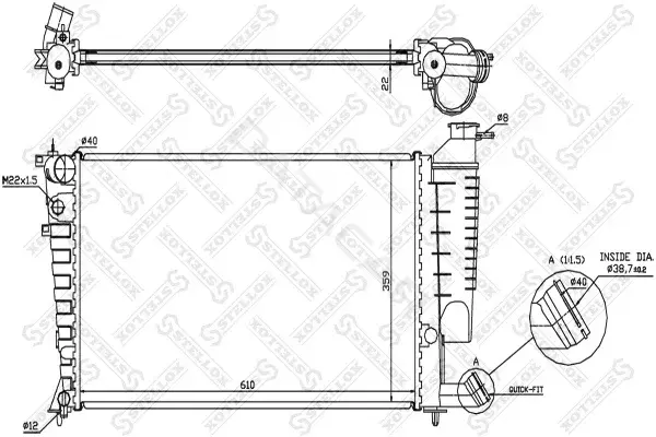 Радиатор охлаждения STELLOX 10-25119-SX