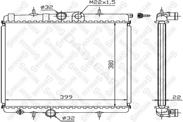 Радиатор охлаждения STELLOX 10-25122-SX