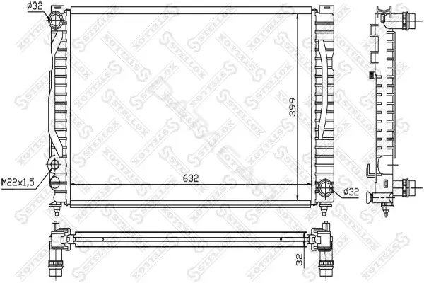 Радиатор охлаждения STELLOX 10-25125-SX