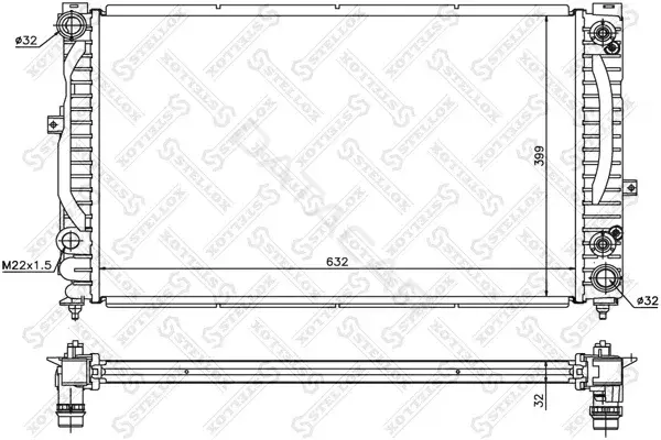 Радиатор охлаждения STELLOX 10-25139-SX