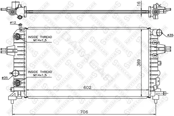 Радиатор охлаждения STELLOX 10-25174-SX