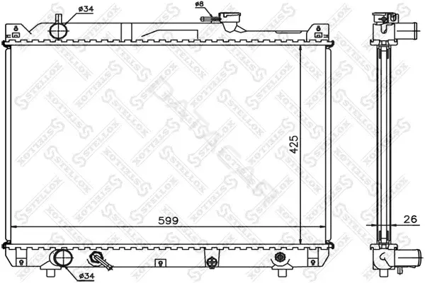 Радиатор охлаждения STELLOX 10-25180-SX