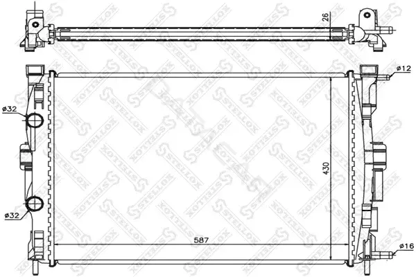 Радиатор охлаждения STELLOX 10-25183-SX