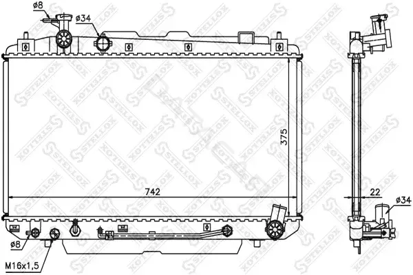 Радиатор охлаждения STELLOX 10-25185-SX