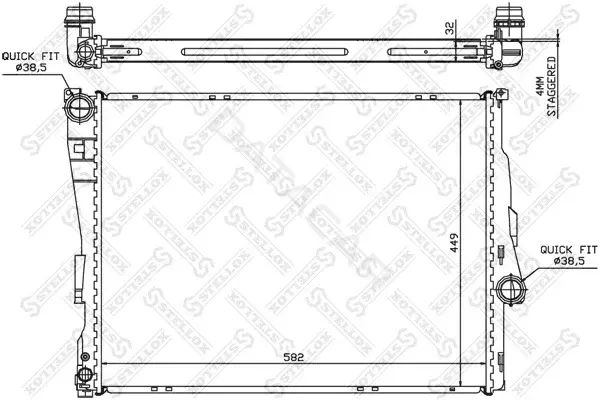 Радиатор охлаждения STELLOX 10-25195-SX