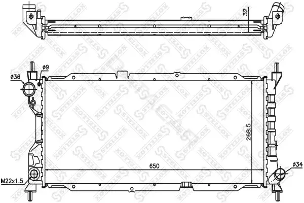Радиатор охлаждения STELLOX 10-25203-SX