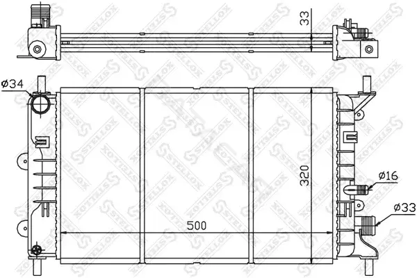 Радиатор охлаждения STELLOX 10-25213-SX