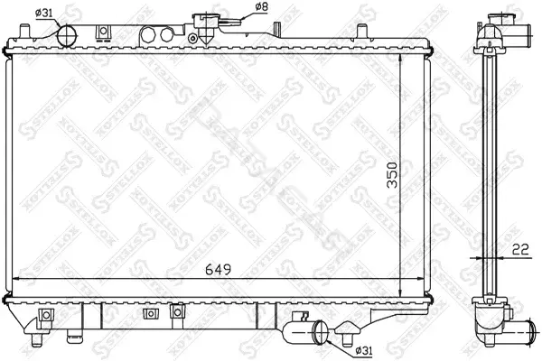 Радиатор охлаждения STELLOX 10-25218-SX