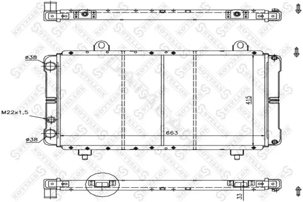 Радиатор охлаждения STELLOX 10-25228-SX