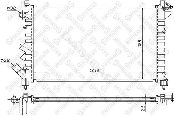 Радиатор охлаждения STELLOX 10-25230-SX