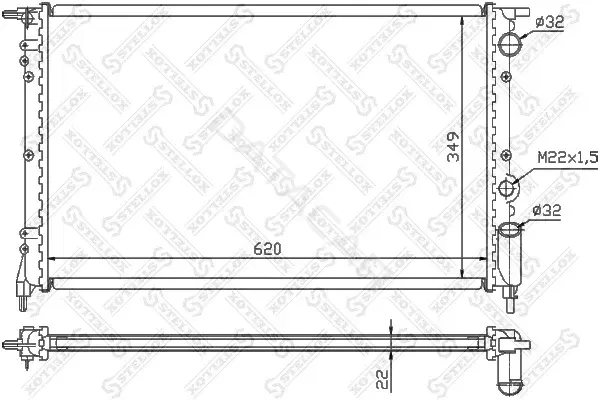 Радиатор охлаждения STELLOX 10-25235-SX