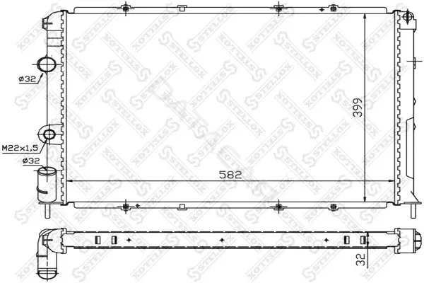 Радиатор охлаждения STELLOX 10-25237-SX