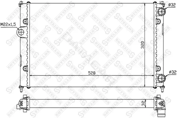 Радиатор охлаждения STELLOX 10-25244-SX