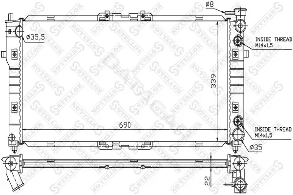Радиатор охлаждения STELLOX 10-25254-SX