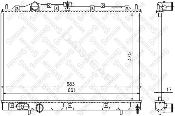 Радиатор охлаждения STELLOX 10-25258-SX