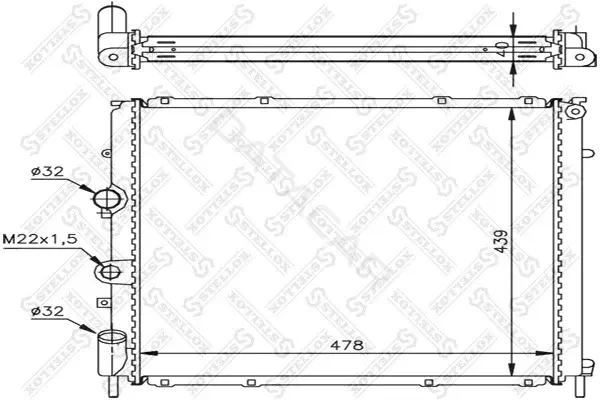 Радиатор охлаждения STELLOX 10-25264-SX