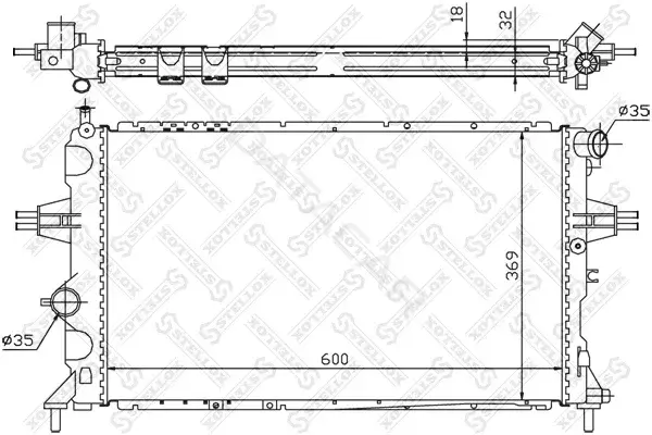 Радиатор охлаждения STELLOX 10-25268-SX