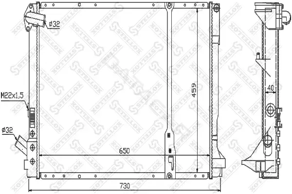 Радиатор охлаждения STELLOX 10-25273-SX