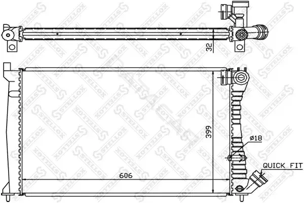 Радиатор охлаждения STELLOX 10-25276-SX