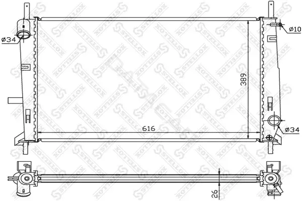 Радиатор охлаждения STELLOX 10-25291-SX
