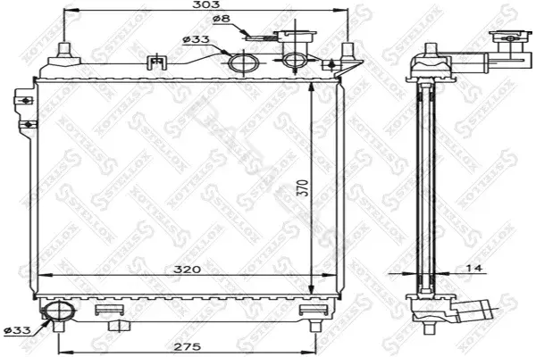 Радиатор охлаждения STELLOX 10-25312-SX