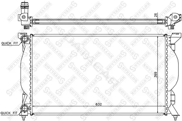 Радиатор охлаждения STELLOX 10-25334-SX