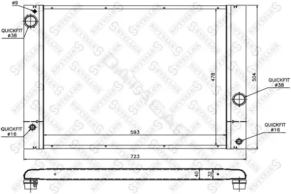 Радиатор охлаждения STELLOX 10-25337-SX