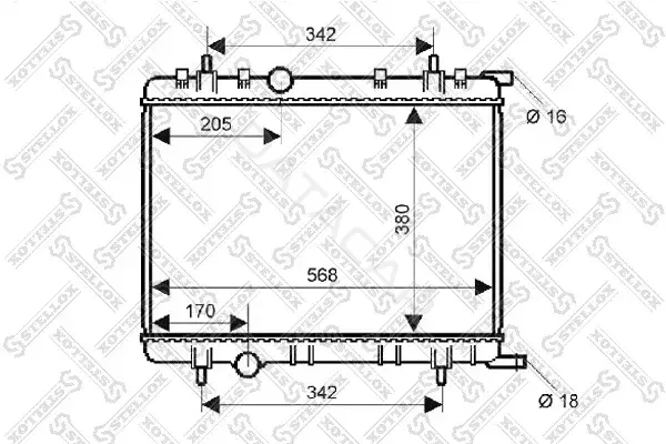 Радиатор охлаждения STELLOX 10-25352-SX