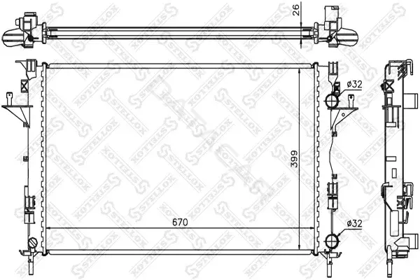 Радиатор охлаждения STELLOX 10-25357-SX
