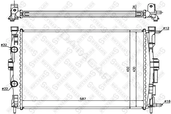 Радиатор охлаждения STELLOX 10-25358-SX