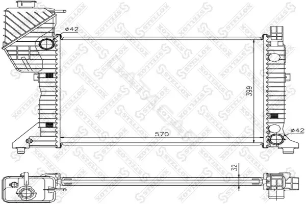 Радиатор охлаждения STELLOX 10-25369-SX