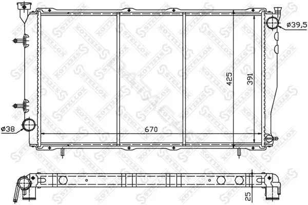 Радиатор охлаждения STELLOX 10-25382-SX