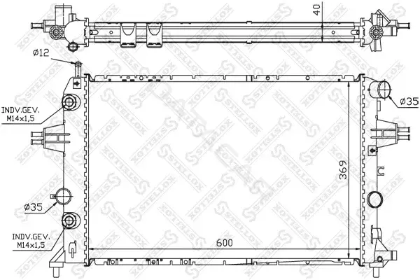 Радиатор охлаждения STELLOX 10-25387-SX