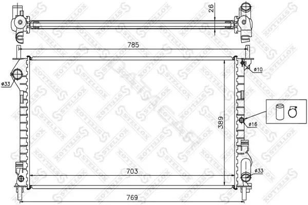 Радиатор охлаждения STELLOX 10-25395-SX