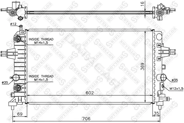 Радиатор охлаждения STELLOX 10-25400-SX