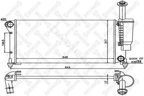 Радиатор охлаждения STELLOX 10-25406-SX