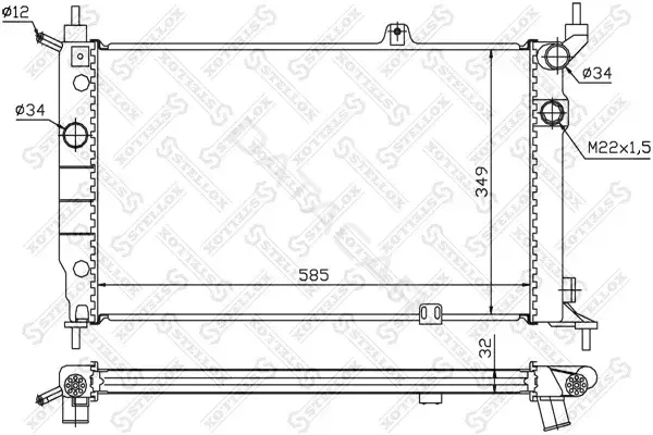 Радиатор охлаждения STELLOX 10-25416-SX