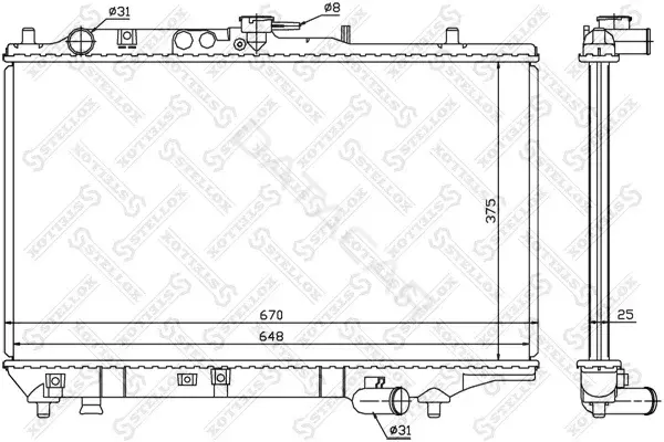 Радиатор охлаждения STELLOX 10-25430-SX