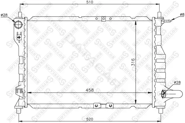Радиатор охлаждения STELLOX 10-25435-SX