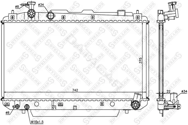Радиатор охлаждения STELLOX 10-25441-SX