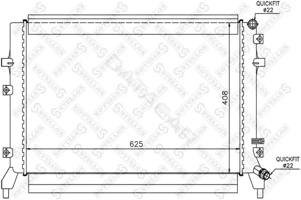 Радиатор охлаждения STELLOX 10-25447-SX