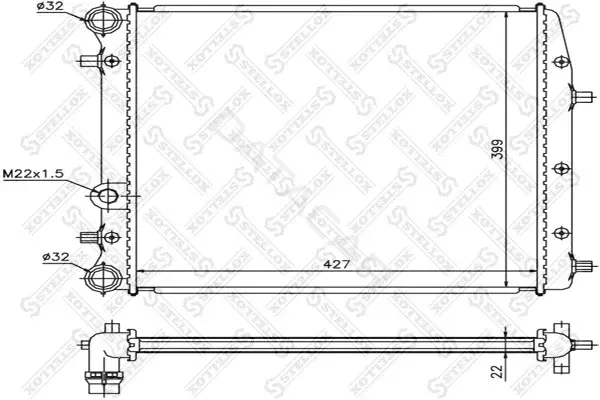Радиатор охлаждения STELLOX 10-25462-SX