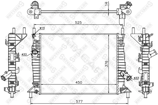 Радиатор охлаждения STELLOX 10-25471-SX