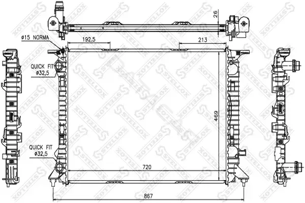 Радиатор охлаждения STELLOX 10-25524-SX
