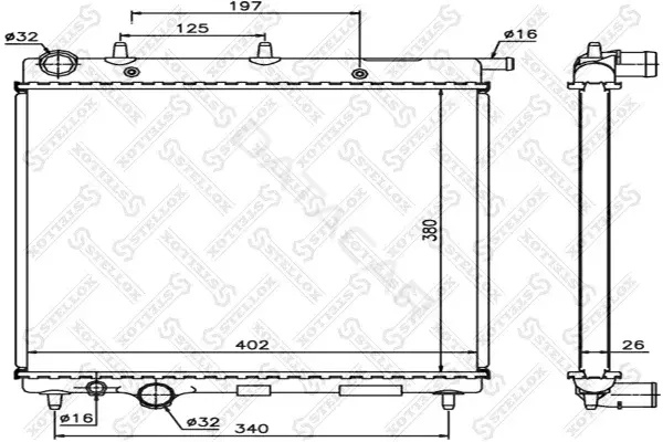 Радиатор охлаждения STELLOX 10-25646-SX