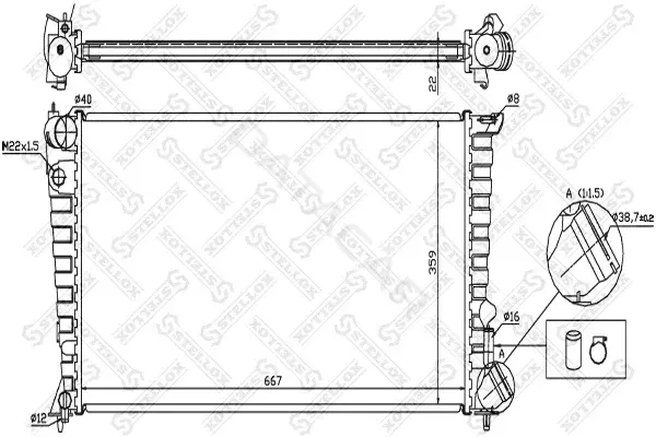Радиатор охлаждения STELLOX 10-25654-SX