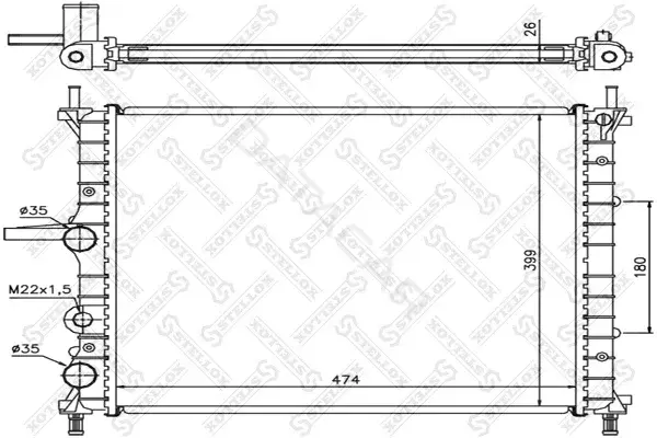 Радиатор охлаждения STELLOX 10-25727-SX